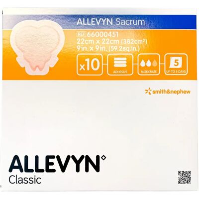 Smith & Nephew Allevyn Sacrum - Cerotto per piaghe da decubito Smith & Nephew Allevyn Sacrum - Cerotto per piaghe da decubito