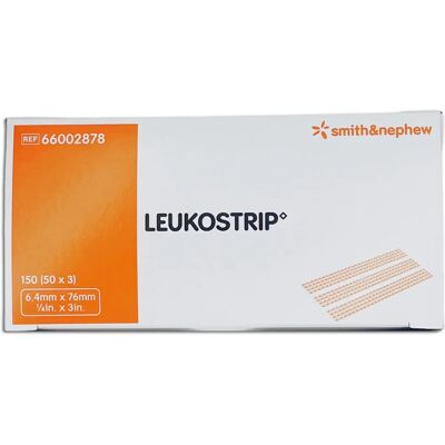 Smith & Nephew Leukostrip 6,4x76 mm Hautfarbener - Wundnahtstreifen Smith & Nephew Leukostrip 6,4x76 mm Hautfarbener - Wundnahtstreifen