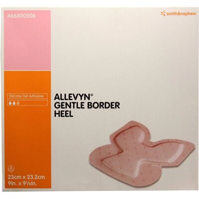 Smith & Nephew Pansement pour plaies - Allevyn Gentle Border Heel - 5 pièces Smith & Nephew Pansement pour plaies - Allevyn Gentle Border Heel - 5 pièces