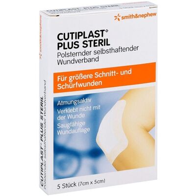 Smith & Nephew GmbH - Wundmanagement - Cutiplast Plus steril 5x7 cm Verband 5 St Smith & Nephew GmbH - Wundmanagement - Cutiplast Plus steril 5x7 cm Verband 5 St