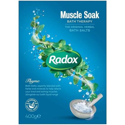 Radox Muscle Soak Bath Salt for Relaxed Muscles Thyme (400g) Radox Muscle Soak Bath Salt for Relaxed Muscles Thyme (400g)