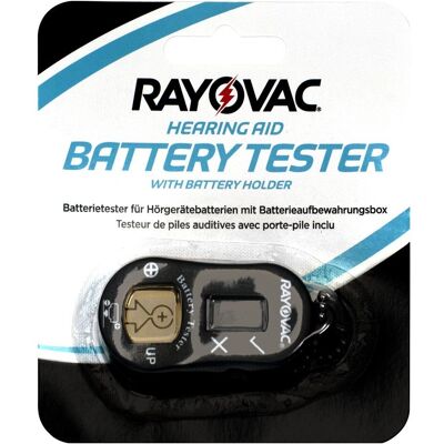 Testeur de Piles Compact Rayovac pour Appareils Auditifs - 209476 - Publicité Testeur de Piles Compact Rayovac pour Appareils Auditifs - 209476 - Publicité