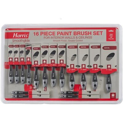 Harris Model - Smoothglide 16-Piece Paint Set - Paint Brush Set Harris Model - Smoothglide 16-Piece Paint Set - Paint Brush Set