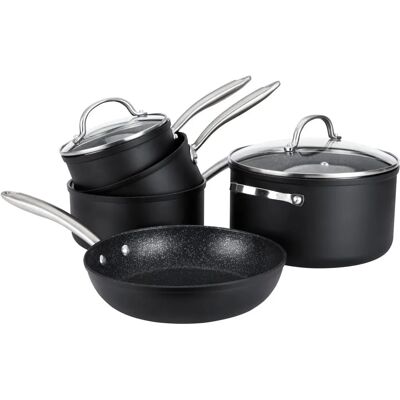 Prestige 11854 Set di Pentole in Alluminio con Protezione da Graffi - Nero Prestige 11854 Set di Pentole in Alluminio con Protezione da Graffi - Nero