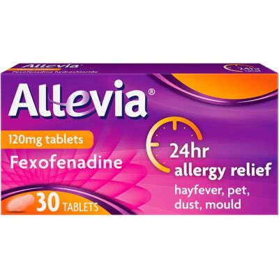Allevia Fexofenadine Hayfever Tablets - 120mg Allevia Fexofenadine Hayfever Tablets - 120mg