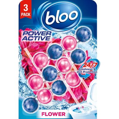 Bloo Power Active Flower Triple Toilet Rim Block - Toilet Type Bloo Power Active Flower Triple Toilet Rim Block - Toilet Type