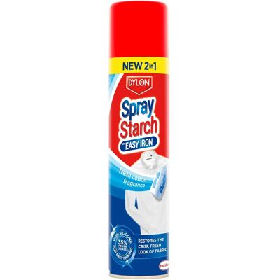 Dylon 2 in 1 Fabric Spray Starch - Fresh Cotton - Easy Iron Dylon 2 in 1 Fabric Spray Starch - Fresh Cotton - Easy Iron