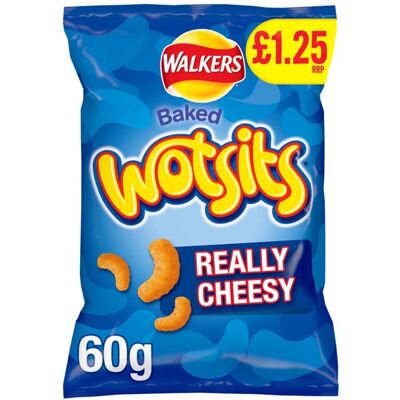 Walkers - Wotsits Cheese - 60g - Pack of 15 - Crisps Walkers - Wotsits Cheese - 60g - Pack of 15 - Crisps