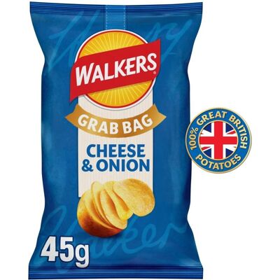 Walkers - Walkers Cheese & Onion Crisps - 32 x 45g Walkers - Walkers Cheese & Onion Crisps - 32 x 45g