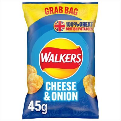 Walkers - Walkers Cheese & Onion Crisps - 32 x 45g Walkers - Walkers Cheese & Onion Crisps - 32 x 45g