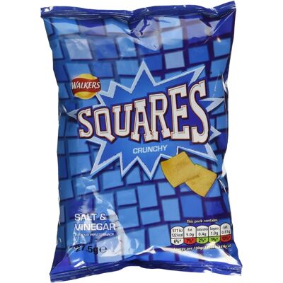 Walkers - Squares - Salt and vinegar - 32 x 27.5g - Snack Walkers - Squares - Salt and vinegar - 32 x 27.5g - Snack
