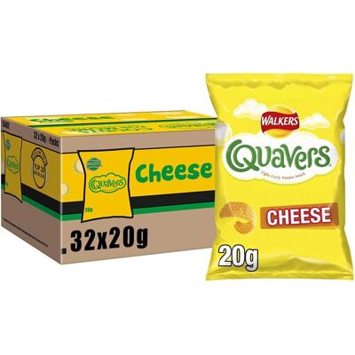 Walkers Quavers Cheese Snacks - 32 Pack - Crisps Walkers Quavers Cheese Snacks - 32 Pack - Crisps