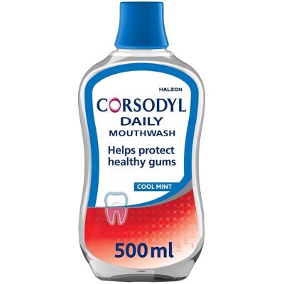 Corsodyl Daily Mouthwash Cool Mint Alcohol Free Gum Care - 500ml Corsodyl Daily Mouthwash Cool Mint Alcohol Free Gum Care - 500ml