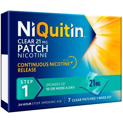 NiQuitin Nicotine Patch Invisible 21mg Step 1 - Nicotine Patches NiQuitin Nicotine Patch Invisible 21mg Step 1 - Nicotine Patches