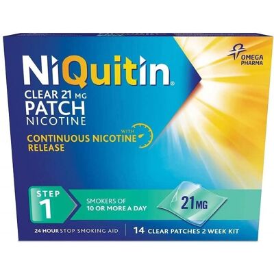 Niquitin Nicotine Patch Invisible 21mg Step 1 - Nicotine Patch Niquitin Nicotine Patch Invisible 21mg Step 1 - Nicotine Patch