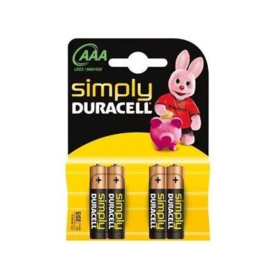 Baterías AAA Duracell - Pack de 4 - Alcalinas para Hogar Baterías AAA Duracell - Pack de 4 - Alcalinas para Hogar