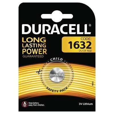Batería de litio Duracell CR1632 - Pila de moneda, 3V, no recargable Batería de litio Duracell CR1632 - Pila de moneda, 3V, no recargable