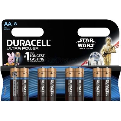 Piles Duracell LR06 AA Ultra Power - Pack de 8 - Publicité Piles Duracell LR06 AA Ultra Power - Pack de 8 - Publicité