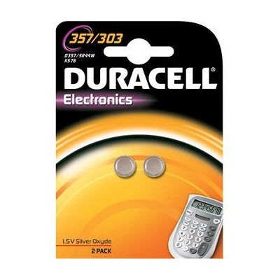Duracell D357B2 Silver Oxide Battery - Pack of 2 - Watch, Calculator Duracell D357B2 Silver Oxide Battery - Pack of 2 - Watch, Calculator