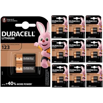 Duracell Batería de Litio Modelo 123 - Pack de 10 Duracell Batería de Litio Modelo 123 - Pack de 10