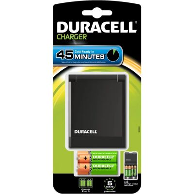 Duracell CEF27 45Min Schnellladegerät - Schwarz Duracell CEF27 45Min Schnellladegerät - Schwarz