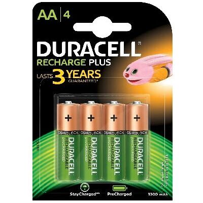 Duracell Duracell HR06 DC1500 Recharge Plus NiMH AA 1300mAh - Rechargeable Batteries Duracell Duracell HR06 DC1500 Recharge Plus NiMH AA 1300mAh - Rechargeable Batteries