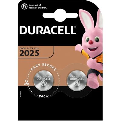 Baterías de Litio Duracell CR2025 - 2 piezas - Baterías Especializadas Baterías de Litio Duracell CR2025 - 2 piezas - Baterías Especializadas