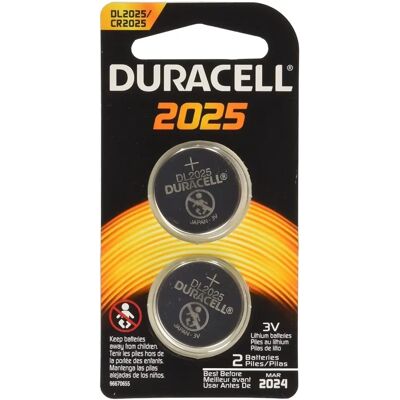 Baterias de Lítio Duracell CR2025 - 2 peças - Baterias Especiais Baterias de Lítio Duracell CR2025 - 2 peças - Baterias Especiais