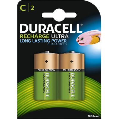Duracell Ultra C Rechargeable Battery - NiMH, 3000mAh, 2 Pack Duracell Ultra C Rechargeable Battery - NiMH, 3000mAh, 2 Pack