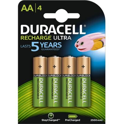 Duracell Model HR06 DX1500 Rechargeable AA Batteries - Rechargeable batteries Duracell Model HR06 DX1500 Rechargeable AA Batteries - Rechargeable batteries