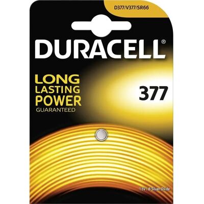 Duracell - Pile bouton en oxyde d'argent 377 - Ø6,8mm - 1.5V - Publicité Duracell - Pile bouton en oxyde d'argent 377 - Ø6,8mm - 1.5V - Publicité