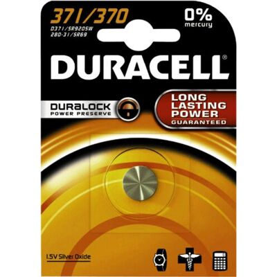 Batería de plata-óxido Duracell D371 370 - Pilas botón Batería de plata-óxido Duracell D371 370 - Pilas botón