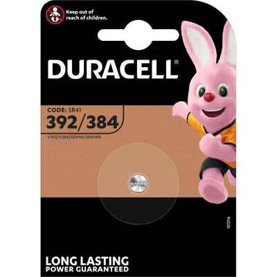 Duracell LR41 Battery - Silver-Oxide - 392/384 - Compact Power Duracell LR41 Battery - Silver-Oxide - 392/384 - Compact Power