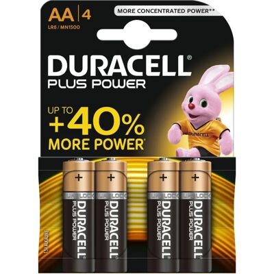 Pile alcaline Duracell MN1500 AA - Lot de 4 - Publicité Pile alcaline Duracell MN1500 AA - Lot de 4 - Publicité