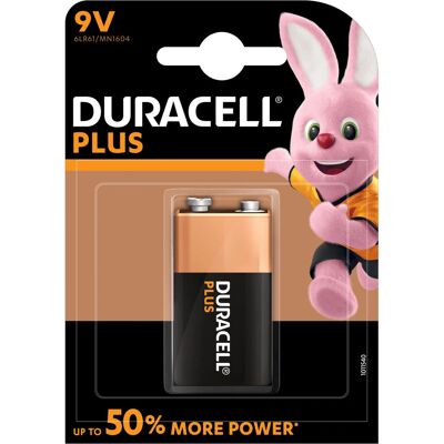 Batería 9V Duracell MN1604 - No recargable Batería 9V Duracell MN1604 - No recargable