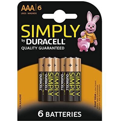 Duracell 5000394111967 Household Battery - AAA Alkaline - 6 Pack Duracell 5000394111967 Household Battery - AAA Alkaline - 6 Pack