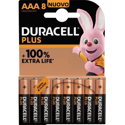 Duracell Plus AAA Batterie - Extra Lebensdauer - Alkalisch Duracell Plus AAA Batterie - Extra Lebensdauer - Alkalisch