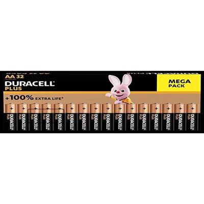 Duracell Plus-AA Batterie - 32 Stück - Batterien für Alltagsgeräte Duracell Plus-AA Batterie - 32 Stück - Batterien für Alltagsgeräte