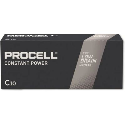 Piles Alcalines Duracell LR14 C - Pack de 10 - Publicité Piles Alcalines Duracell LR14 C - Pack de 10 - Publicité