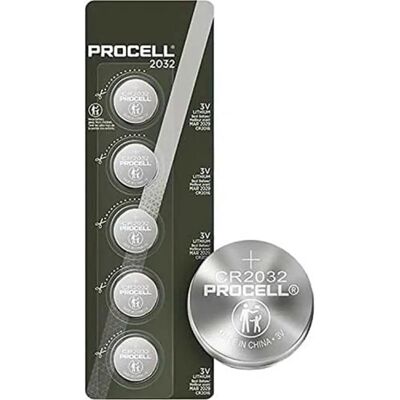 Pack de 5 piles bouton lithium CR2032 3V Procell de Duracell - Publicité Pack de 5 piles bouton lithium CR2032 3V Procell de Duracell - Publicité