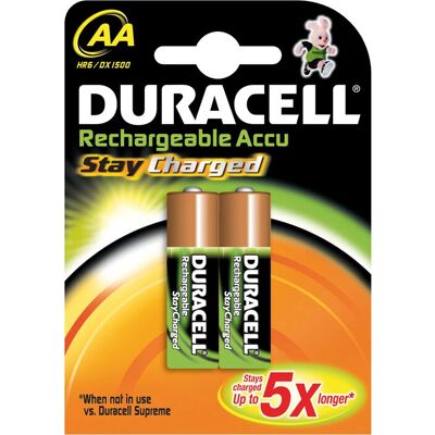 Duracell Stay Charged AA - Pile rechargeable - Publicité Duracell Stay Charged AA - Pile rechargeable - Publicité
