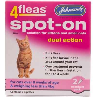 Johnson's Flea Spot-On Kitten & Cats - 2 Treatments Johnson's Flea Spot-On Kitten & Cats - 2 Treatments