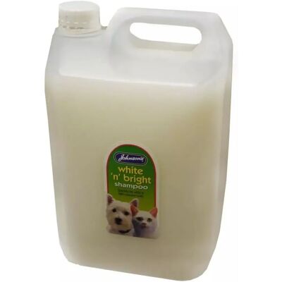 Johnson's Veterinary Jvp Dog & Cat White 'n' Bright Shampoo - 5ltr Johnson's Veterinary Jvp Dog & Cat White 'n' Bright Shampoo - 5ltr