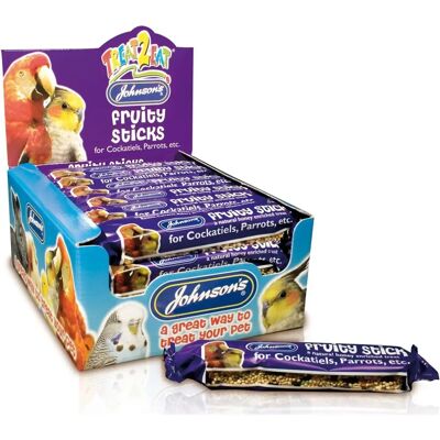 Johnsons Veterinary Fruity Stick Cockatiel Parrot Bird Food - 28 Johnsons Veterinary Fruity Stick Cockatiel Parrot Bird Food - 28