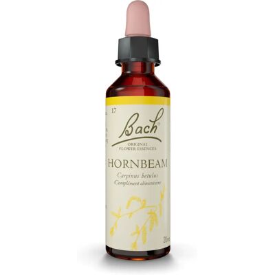 Fleurs de Bach Hornbeam 20 ml - Complément Alimentaire - Publicité Fleurs de Bach Hornbeam 20 ml - Complément Alimentaire - Publicité