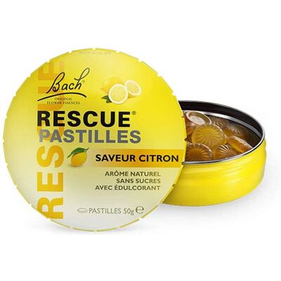 Pastilles Rescue de Bach Citron - Pastilles - Publicité Pastilles Rescue de Bach Citron - Pastilles - Publicité