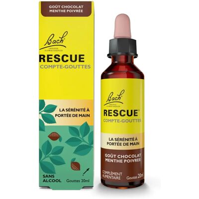 Fleurs de Bach Rescue Menthe Chocolat 20ml - Remède homéopathique - Publicité Fleurs de Bach Rescue Menthe Chocolat 20ml - Remède homéopathique - Publicité