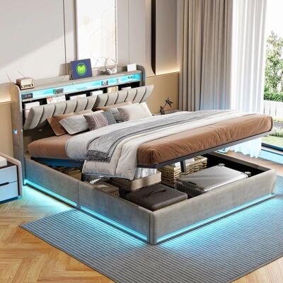 TANANT - Letto contenitore 140x200 - Cama con almacenamiento TANANT - Letto contenitore 140x200 - Cama con almacenamiento
