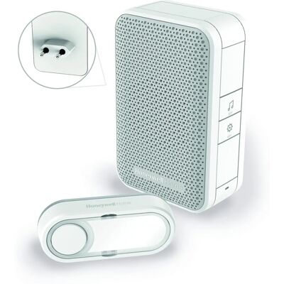 Honeywell White/Gray Wireless Doorbell Set - 4 Melodies - Reliable Honeywell White/Gray Wireless Doorbell Set - 4 Melodies - Reliable