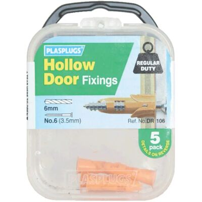 Plasplugs DR 106 Fixations pour portes creuses - Fixations - Publicité Plasplugs DR 106 Fixations pour portes creuses - Fixations - Publicité